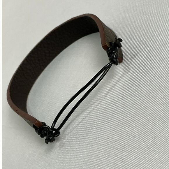 Louis Vuitton Slide Leather Bracelet Dark Brown Soft Pebble - Picture 4 of 10
